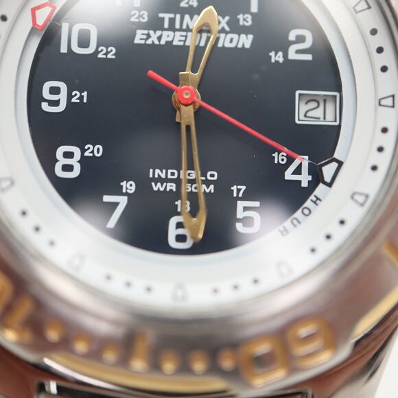 Timex Expedition Alarm Bezel Indiglo Stainless Steel 40mm Watch w New Battery - Picture 8 of 14